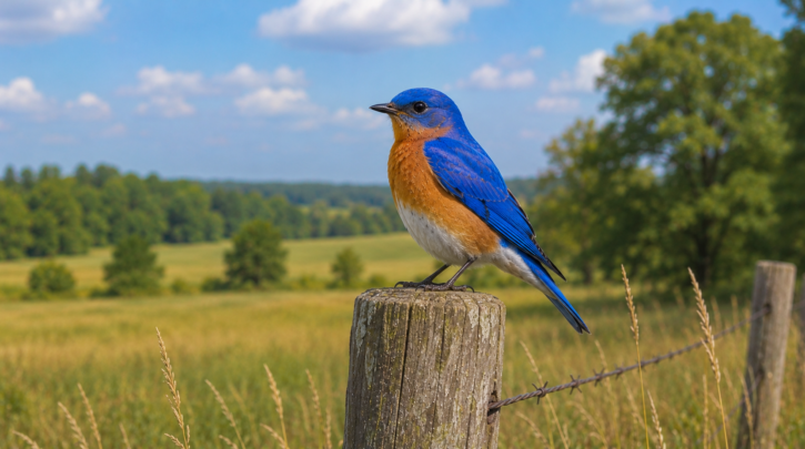 Illustration of a mature, long-established Eastern Bluebird